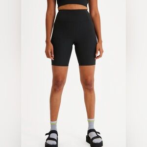 Black ribbed Girlfriend bike shorts